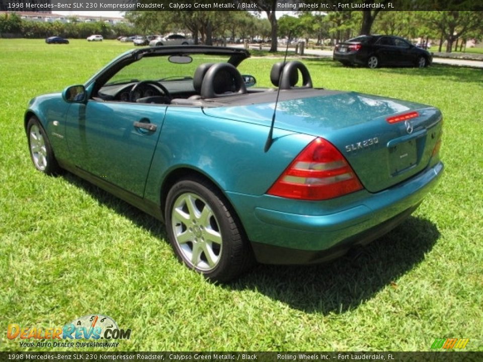 1998 Mercedes-Benz SLK 230 Kompressor Roadster Calypso Green Metallic / Black Photo #13