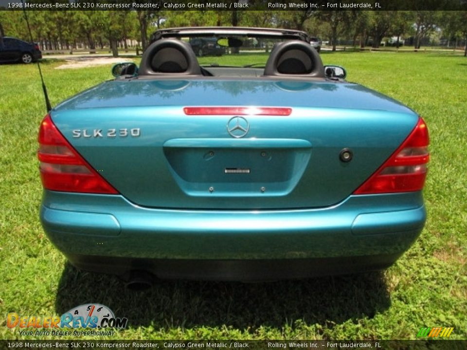1998 Mercedes-Benz SLK 230 Kompressor Roadster Calypso Green Metallic / Black Photo #15