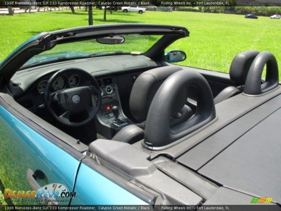 1998 Mercedes-Benz SLK 230 Kompressor Roadster Calypso Green Metallic / Black Photo #20
