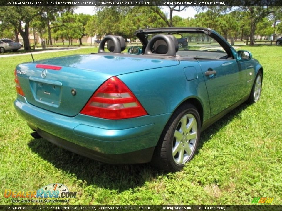 1998 Mercedes-Benz SLK 230 Kompressor Roadster Calypso Green Metallic / Black Photo #21