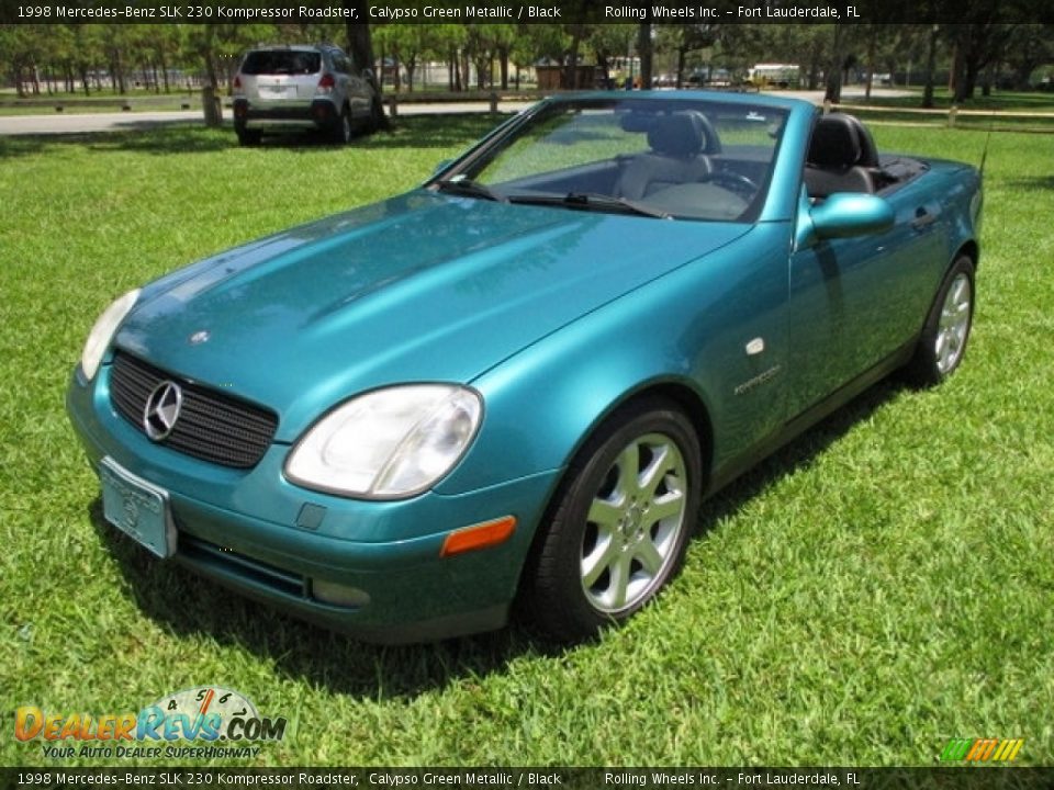 1998 Mercedes-Benz SLK 230 Kompressor Roadster Calypso Green Metallic / Black Photo #23