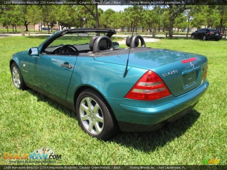 1998 Mercedes-Benz SLK 230 Kompressor Roadster Calypso Green Metallic / Black Photo #30