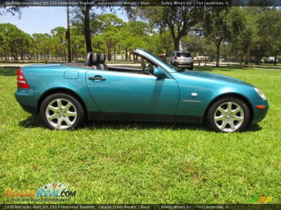 1998 Mercedes-Benz SLK 230 Kompressor Roadster Calypso Green Metallic / Black Photo #32