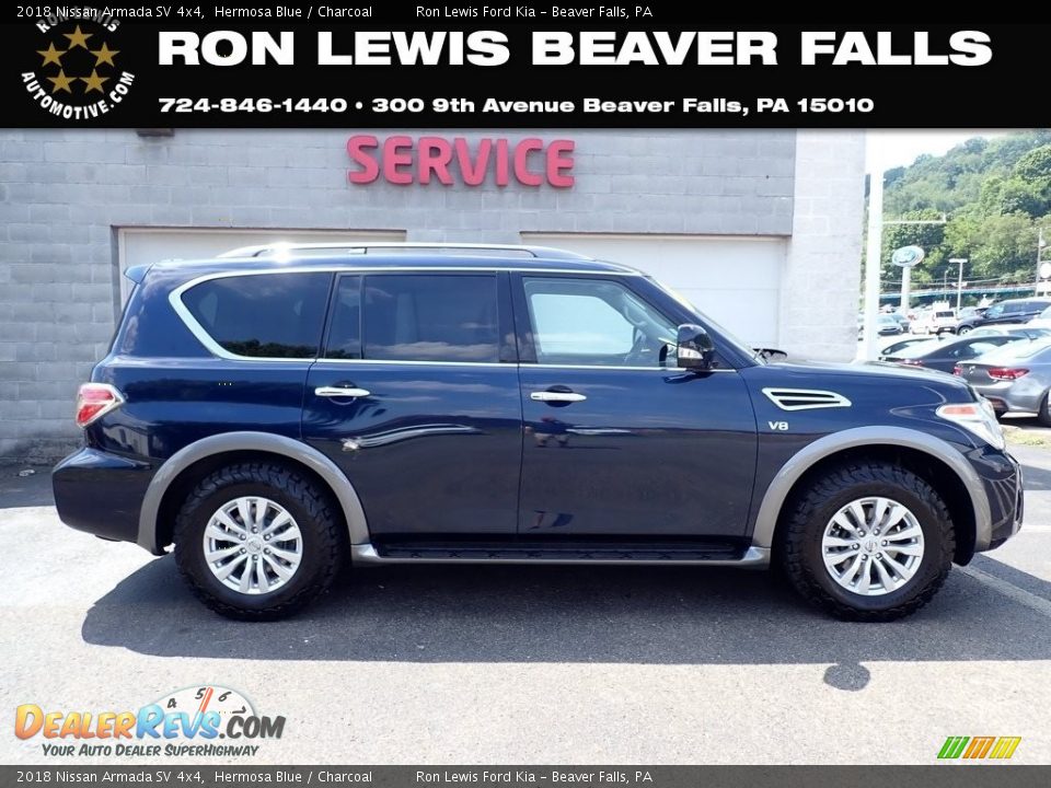 2018 Nissan Armada SV 4x4 Hermosa Blue / Charcoal Photo #1