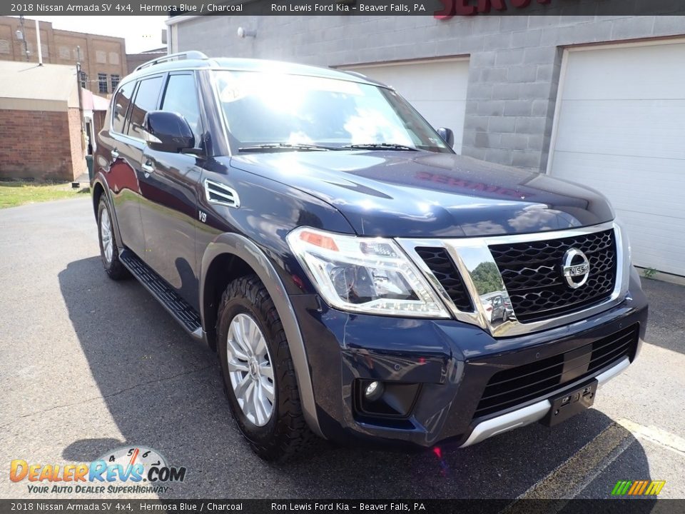 2018 Nissan Armada SV 4x4 Hermosa Blue / Charcoal Photo #3