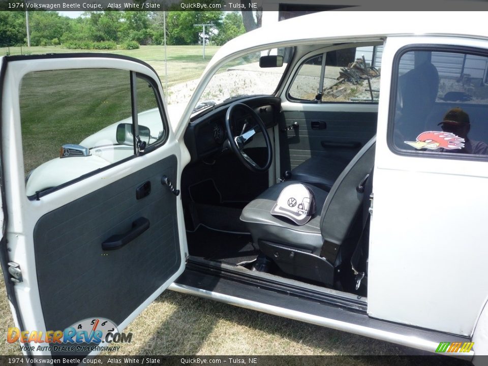 1974 Volkswagen Beetle Coupe Atlas White / Slate Photo #7