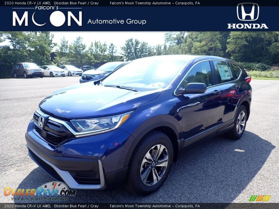 2020 Honda CR-V LX AWD Obsidian Blue Pearl / Gray Photo #1