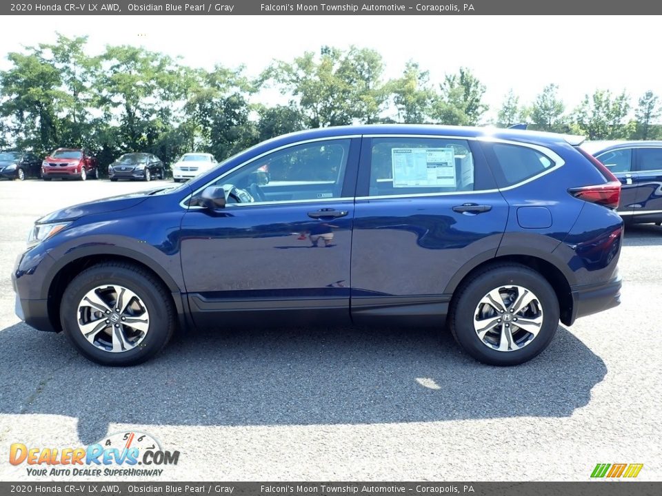 2020 Honda CR-V LX AWD Obsidian Blue Pearl / Gray Photo #2