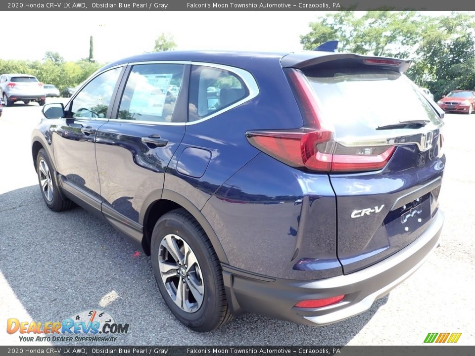 2020 Honda CR-V LX AWD Obsidian Blue Pearl / Gray Photo #3