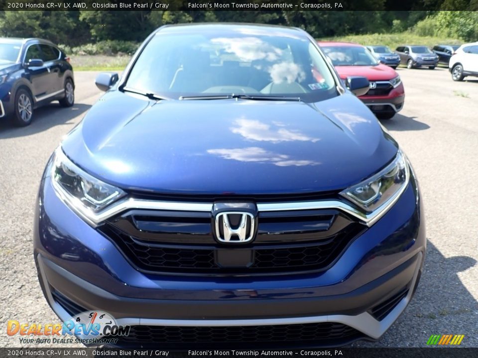 2020 Honda CR-V LX AWD Obsidian Blue Pearl / Gray Photo #7