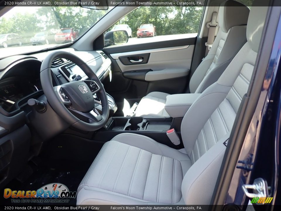 2020 Honda CR-V LX AWD Obsidian Blue Pearl / Gray Photo #9