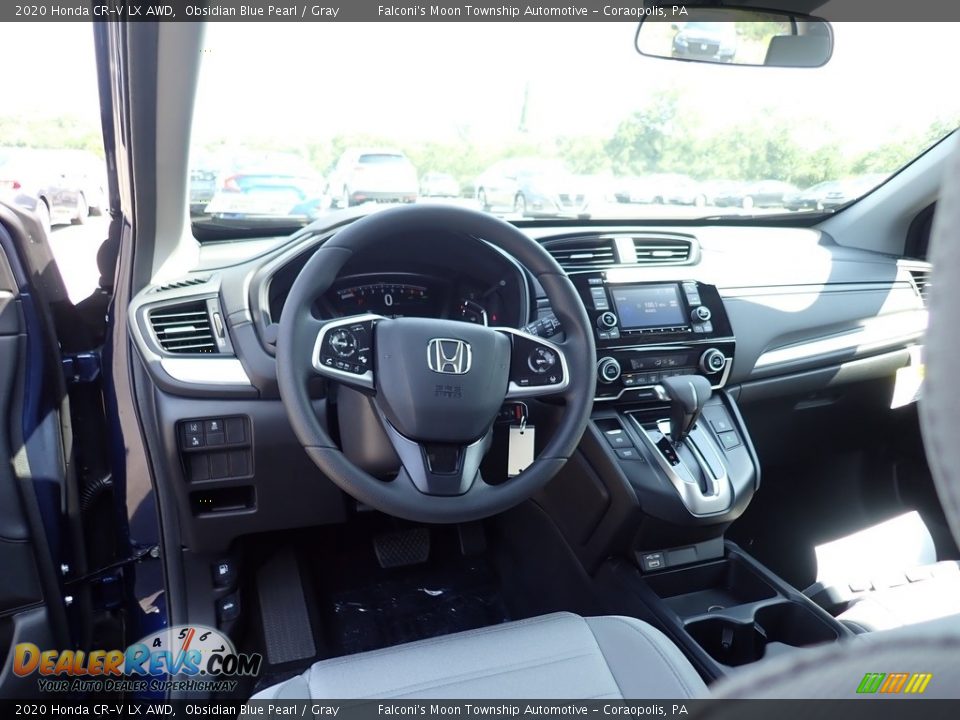 2020 Honda CR-V LX AWD Obsidian Blue Pearl / Gray Photo #11
