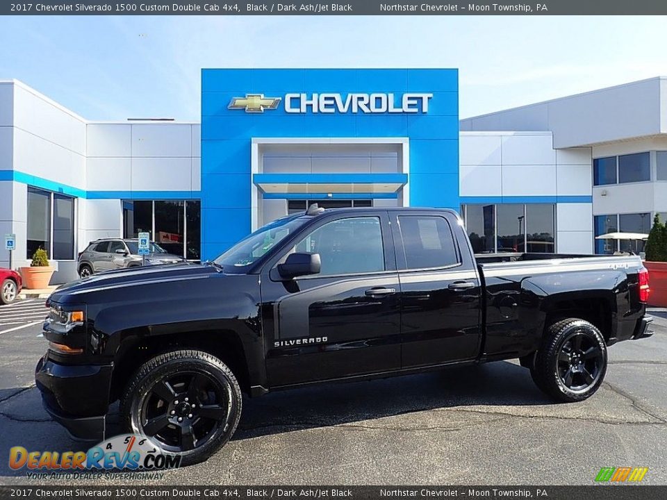 2017 Chevrolet Silverado 1500 Custom Double Cab 4x4 Black / Dark Ash/Jet Black Photo #1