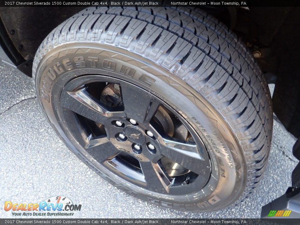 2017 Chevrolet Silverado 1500 Custom Double Cab 4x4 Black / Dark Ash/Jet Black Photo #13