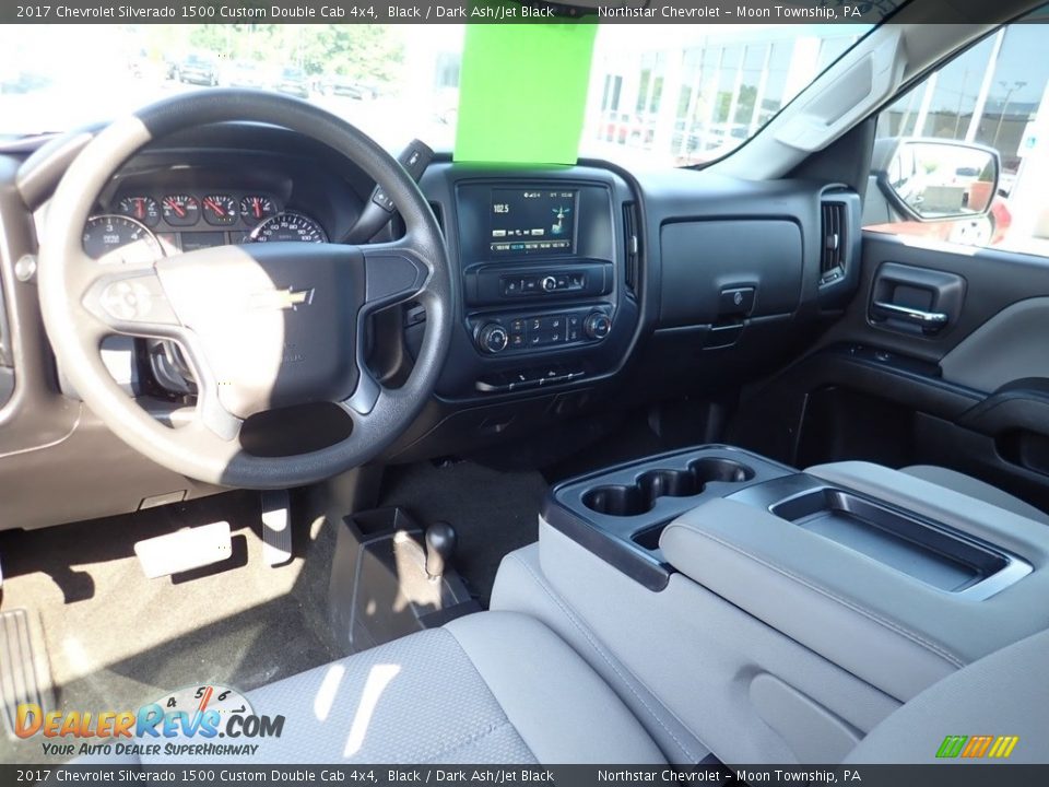 2017 Chevrolet Silverado 1500 Custom Double Cab 4x4 Black / Dark Ash/Jet Black Photo #23