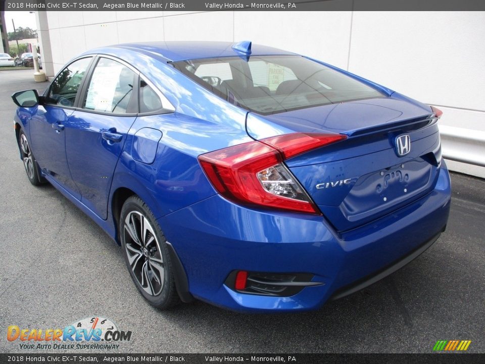 Aegean Blue Metallic 2018 Honda Civic EX-T Sedan Photo #3