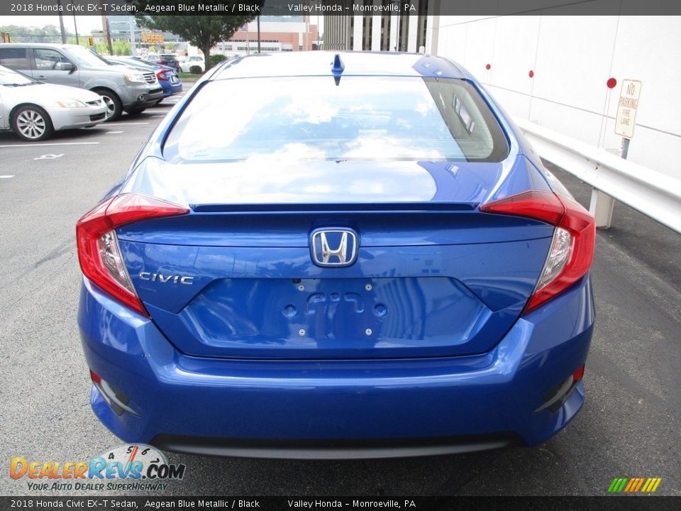 2018 Honda Civic EX-T Sedan Aegean Blue Metallic / Black Photo #4