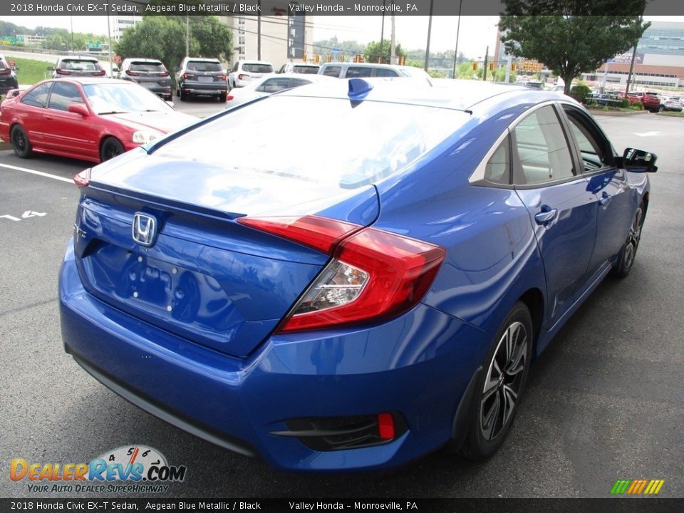 2018 Honda Civic EX-T Sedan Aegean Blue Metallic / Black Photo #5