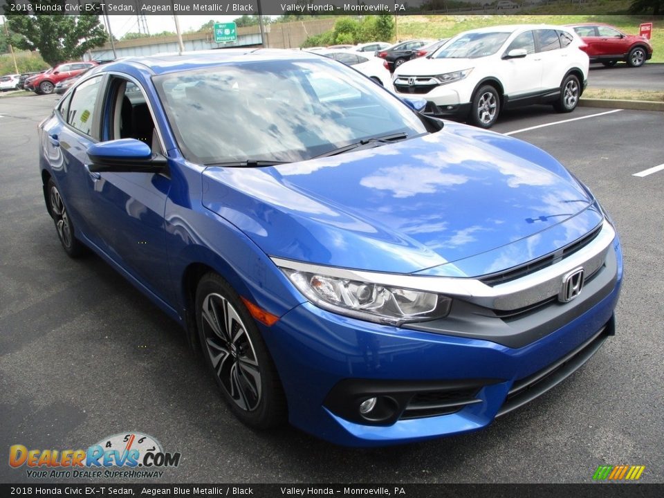 Front 3/4 View of 2018 Honda Civic EX-T Sedan Photo #7