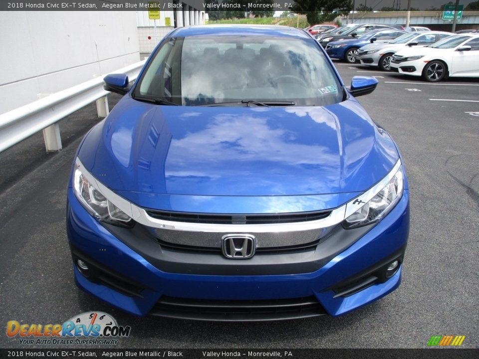 2018 Honda Civic EX-T Sedan Aegean Blue Metallic / Black Photo #8