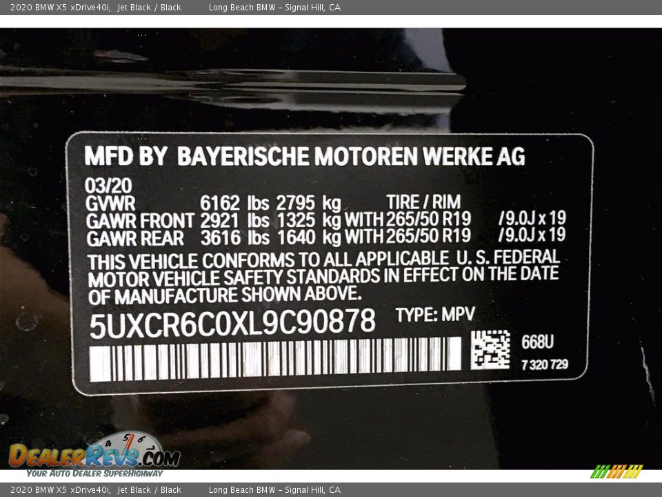 2020 BMW X5 xDrive40i Jet Black / Black Photo #18