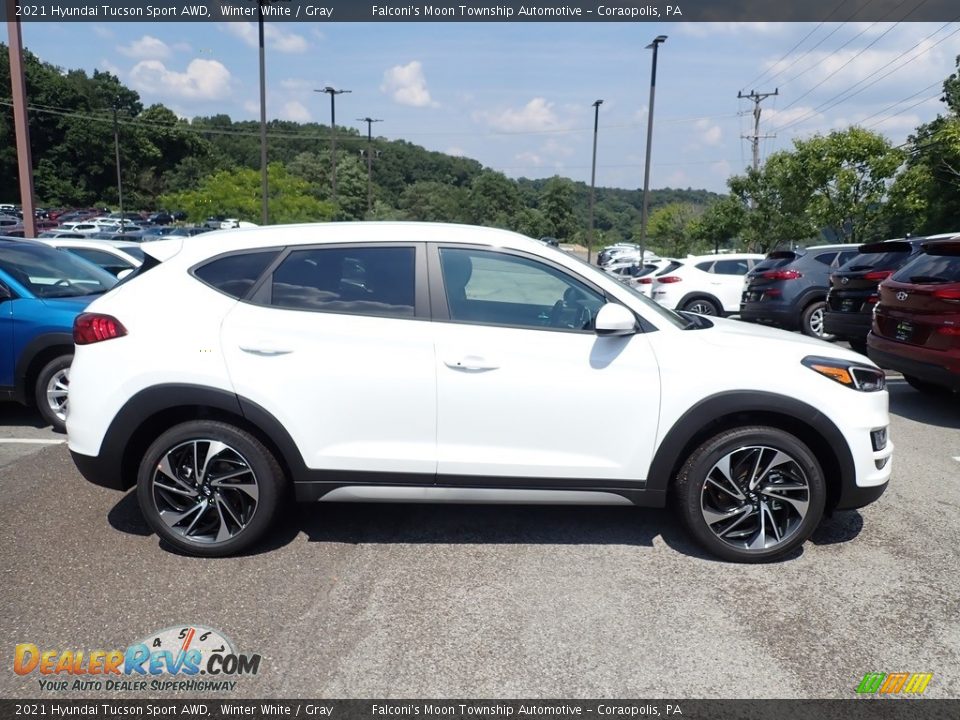 2021 Hyundai Tucson Sport AWD Winter White / Gray Photo #1