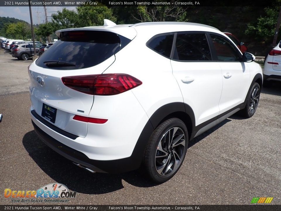 2021 Hyundai Tucson Sport AWD Winter White / Gray Photo #2