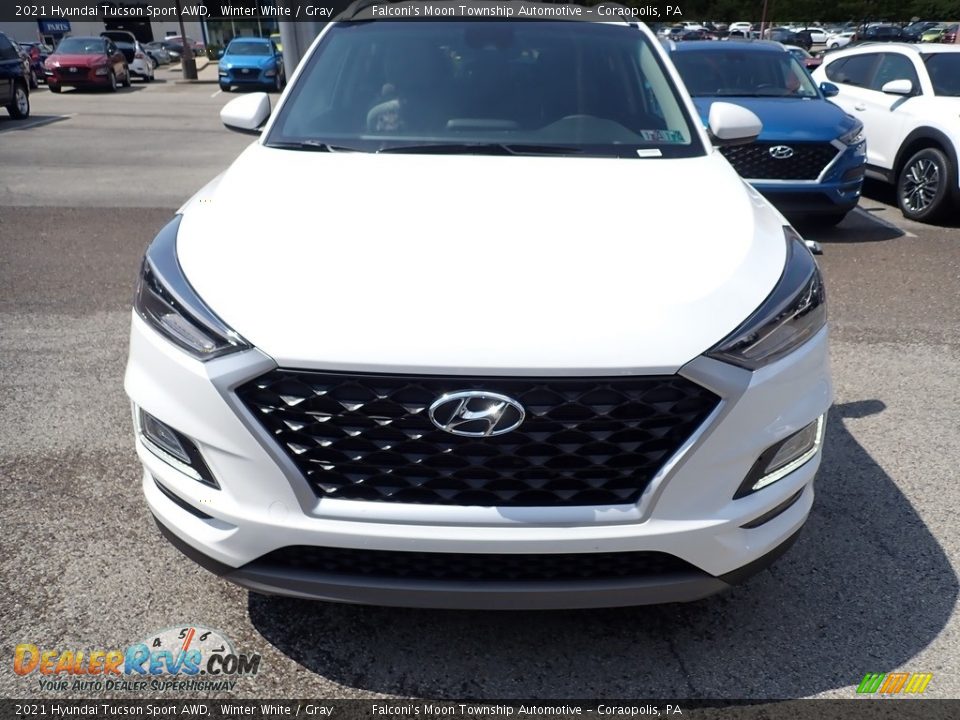 2021 Hyundai Tucson Sport AWD Winter White / Gray Photo #4