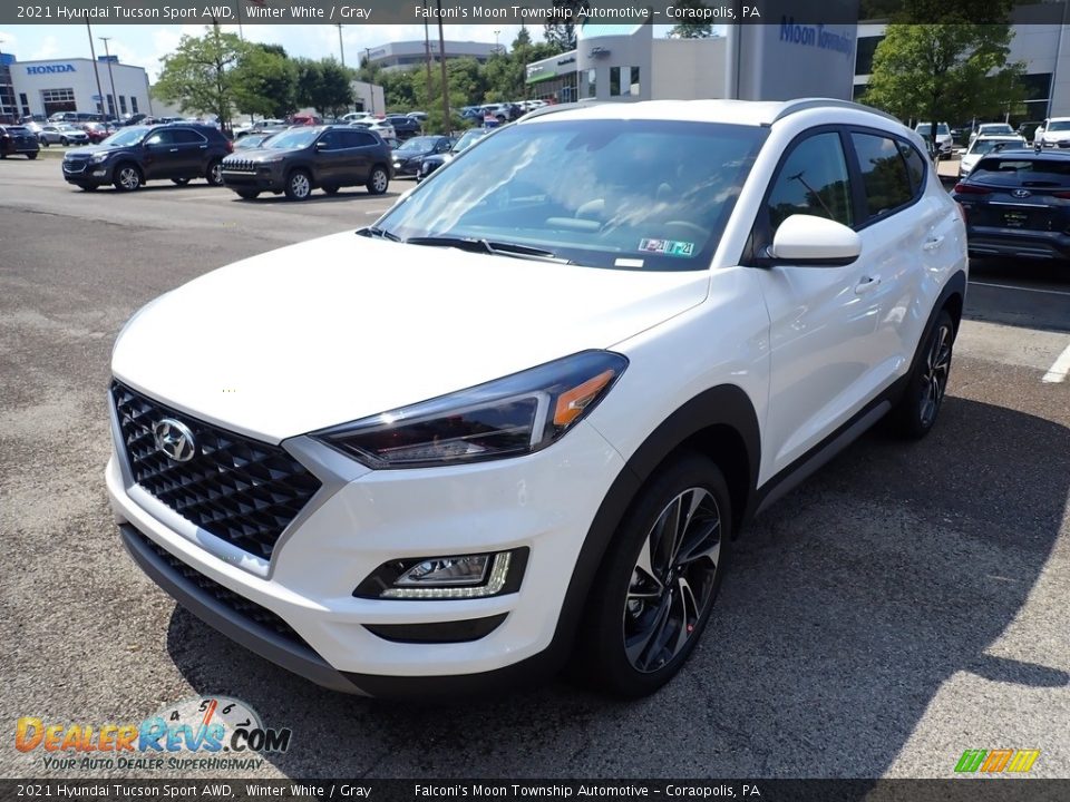2021 Hyundai Tucson Sport AWD Winter White / Gray Photo #5