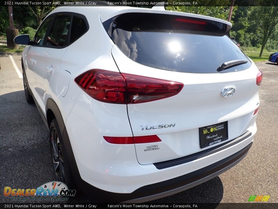 2021 Hyundai Tucson Sport AWD Winter White / Gray Photo #6
