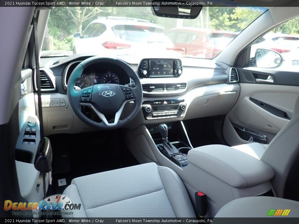 2021 Hyundai Tucson Sport AWD Winter White / Gray Photo #8