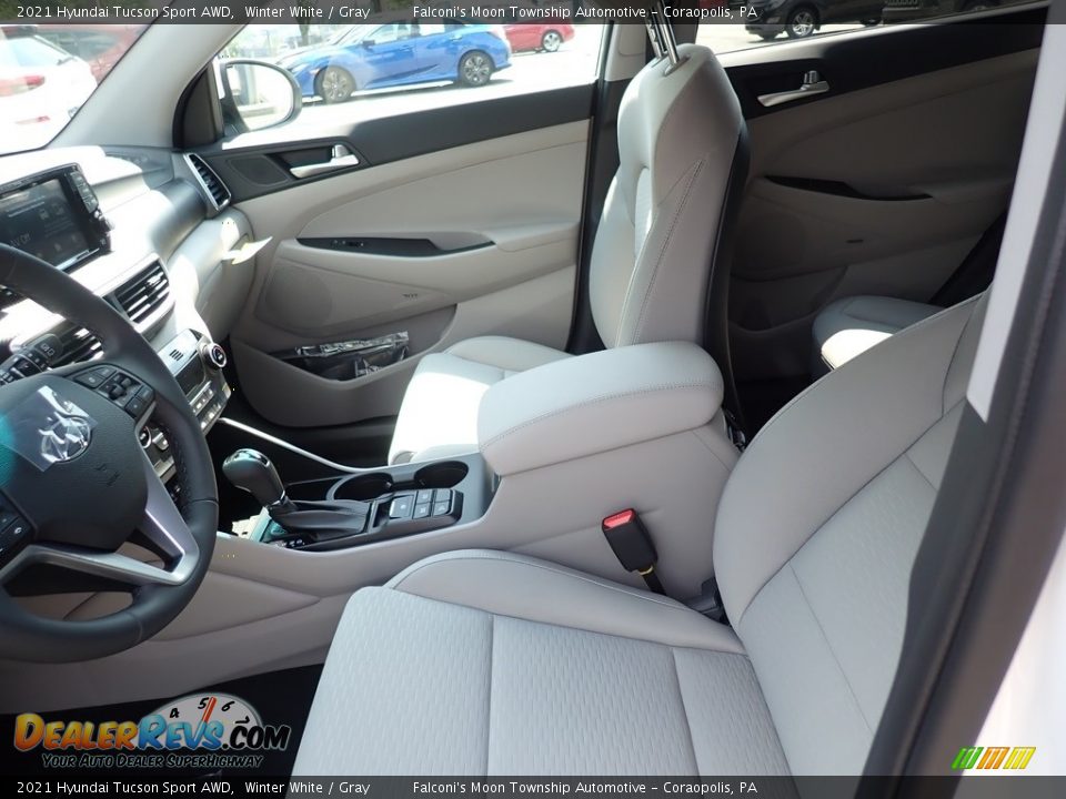 2021 Hyundai Tucson Sport AWD Winter White / Gray Photo #9