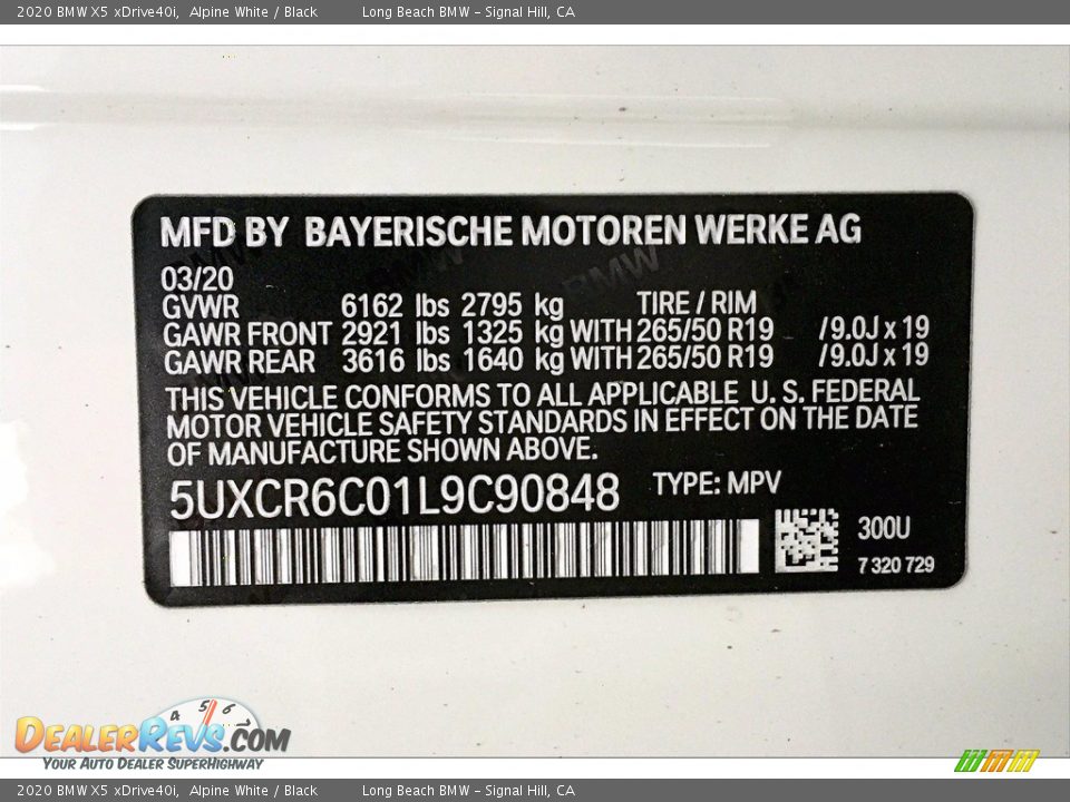 2020 BMW X5 xDrive40i Alpine White / Black Photo #18