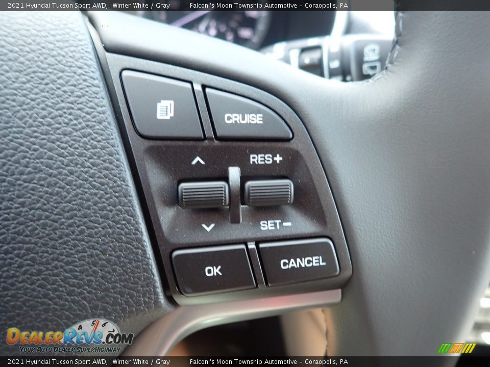 2021 Hyundai Tucson Sport AWD Winter White / Gray Photo #14