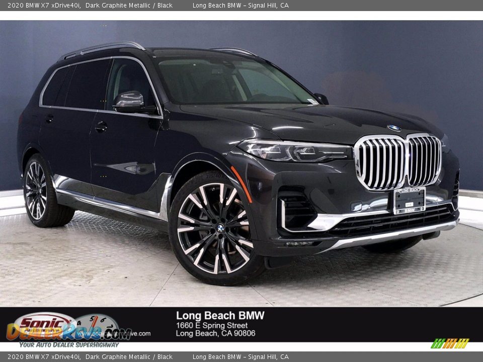 2020 BMW X7 xDrive40i Dark Graphite Metallic / Black Photo #1