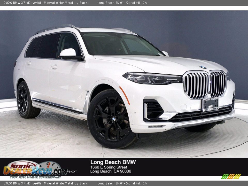 2020 BMW X7 xDrive40i Mineral White Metallic / Black Photo #1