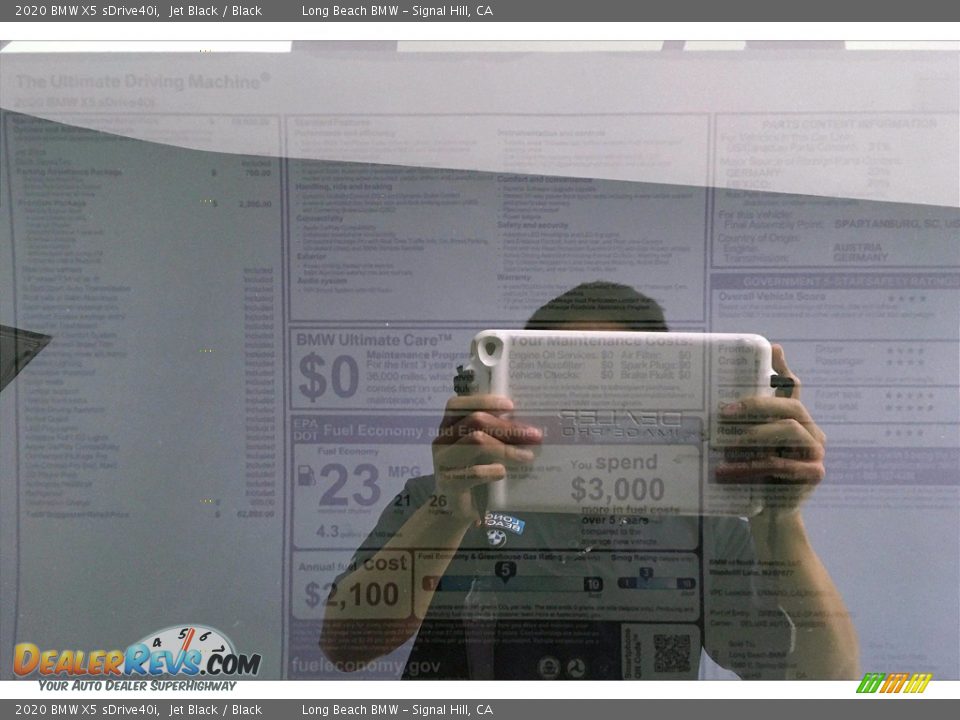 2020 BMW X5 sDrive40i Jet Black / Black Photo #17