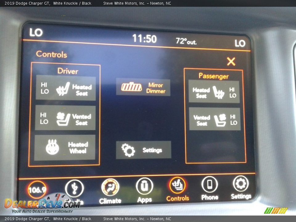 2019 Dodge Charger GT White Knuckle / Black Photo #23