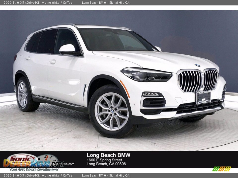 2020 BMW X5 sDrive40i Alpine White / Coffee Photo #1