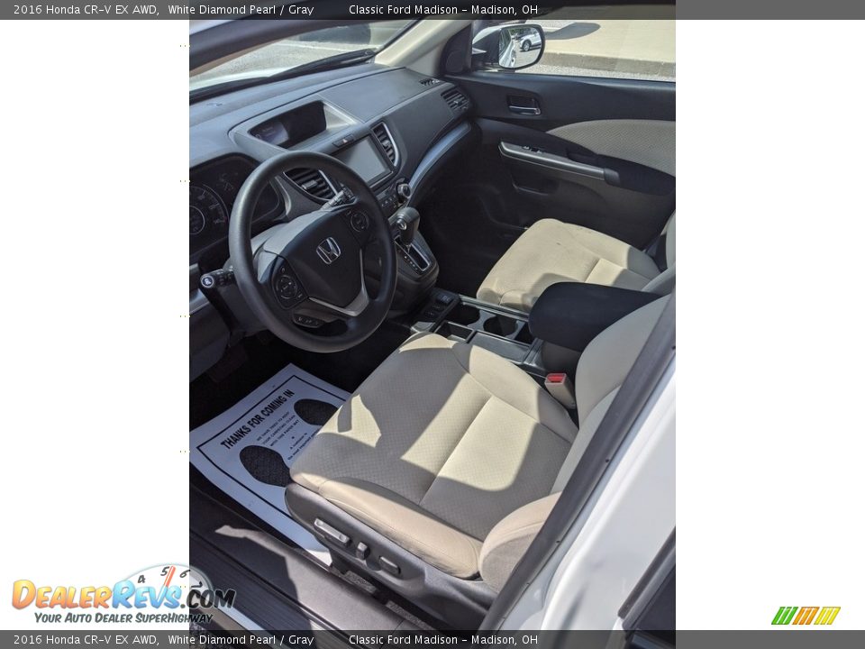 2016 Honda CR-V EX AWD White Diamond Pearl / Gray Photo #8