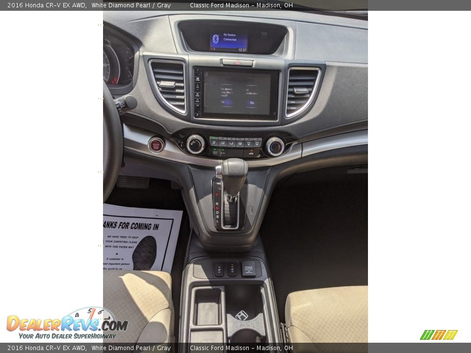 2016 Honda CR-V EX AWD White Diamond Pearl / Gray Photo #9
