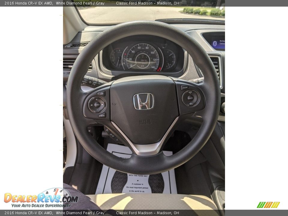 2016 Honda CR-V EX AWD White Diamond Pearl / Gray Photo #10