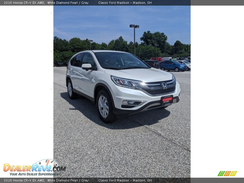 2016 Honda CR-V EX AWD White Diamond Pearl / Gray Photo #13