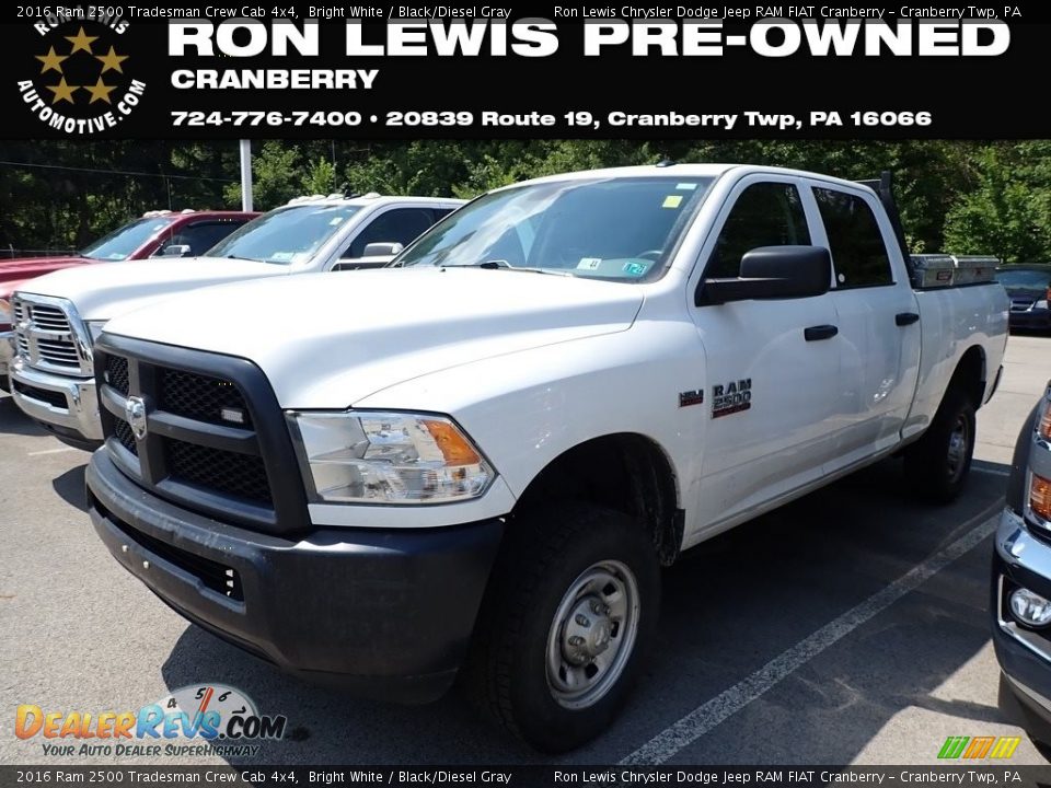 2016 Ram 2500 Tradesman Crew Cab 4x4 Bright White / Black/Diesel Gray Photo #1