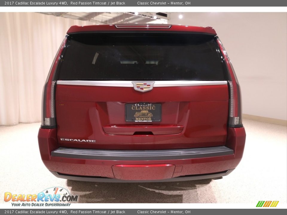 2017 Cadillac Escalade Luxury 4WD Red Passion Tintcoat / Jet Black Photo #30