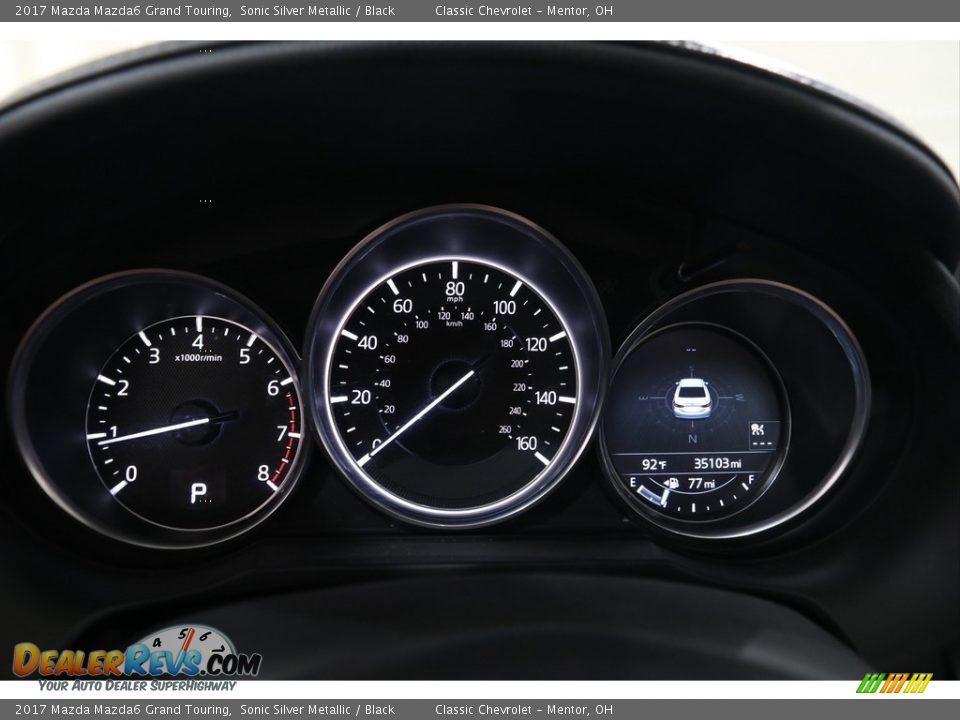 2017 Mazda Mazda6 Grand Touring Sonic Silver Metallic / Black Photo #10