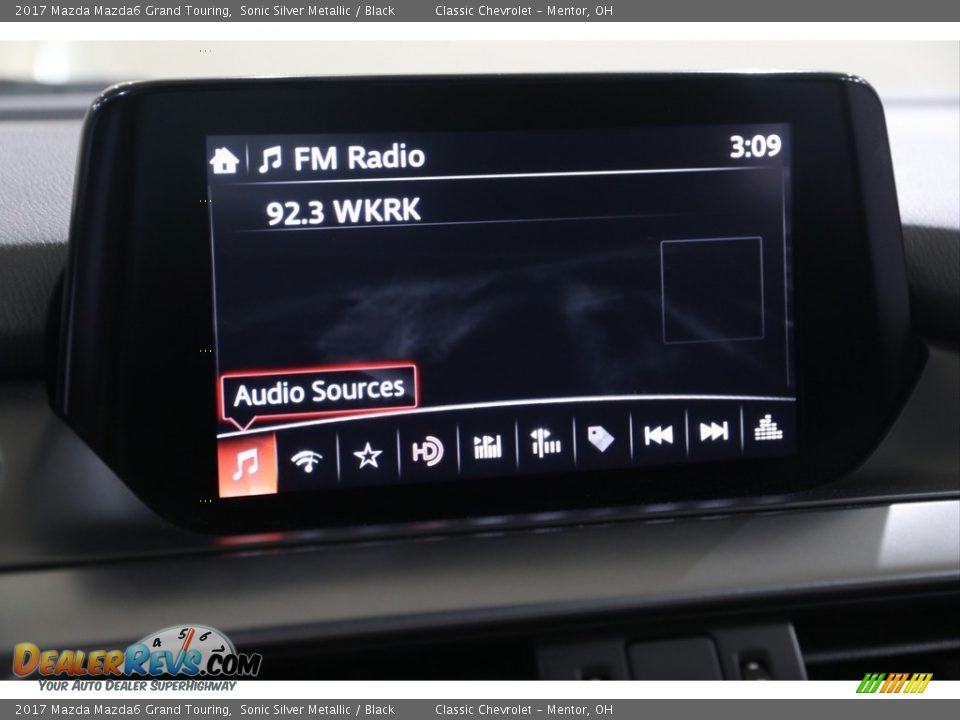 2017 Mazda Mazda6 Grand Touring Sonic Silver Metallic / Black Photo #14