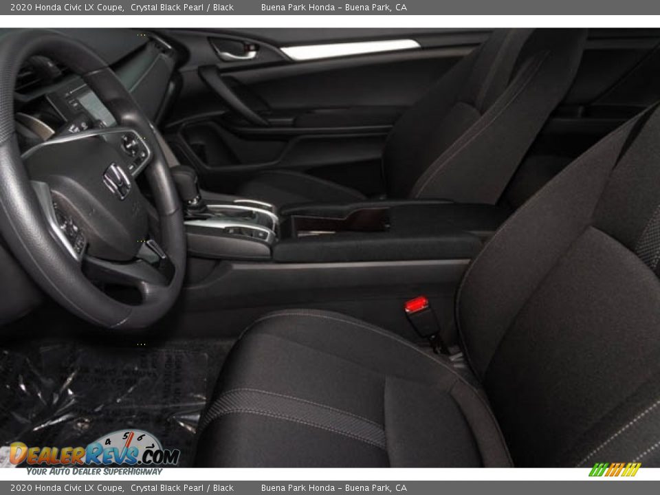 2020 Honda Civic LX Coupe Crystal Black Pearl / Black Photo #17