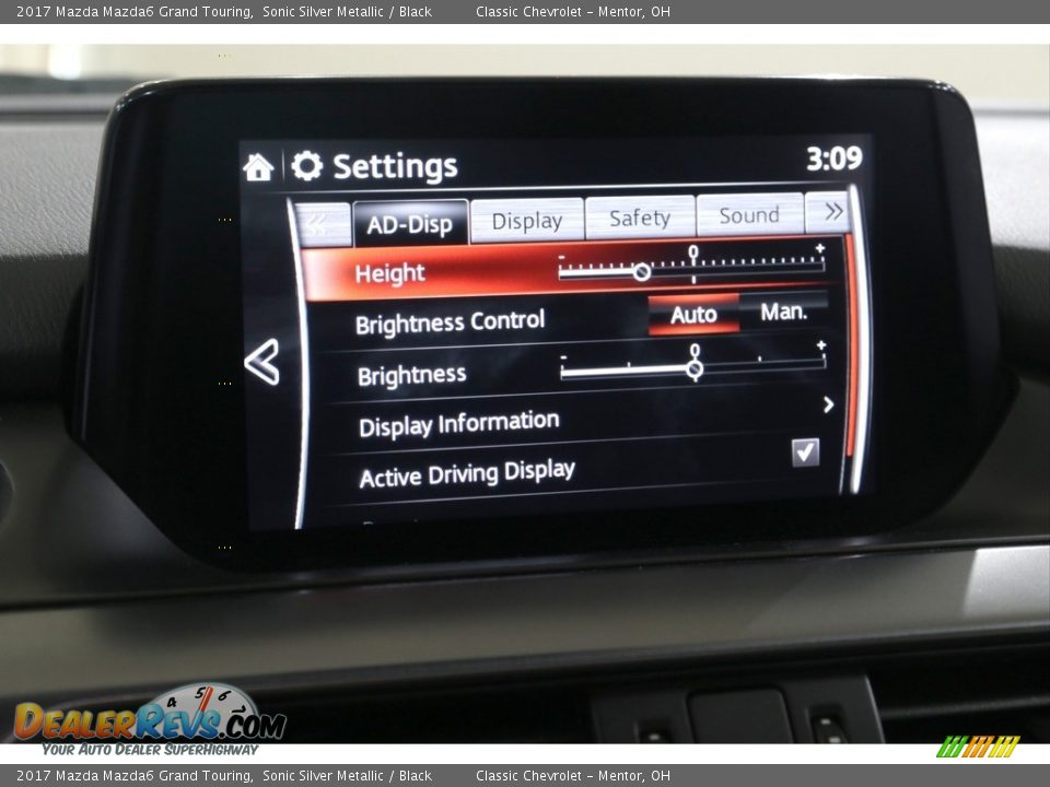 2017 Mazda Mazda6 Grand Touring Sonic Silver Metallic / Black Photo #16