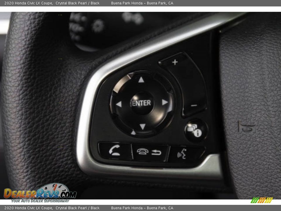 2020 Honda Civic LX Coupe Crystal Black Pearl / Black Photo #22